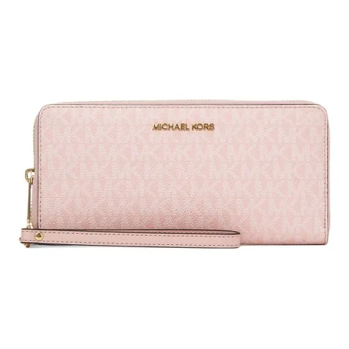 MICHAEL KORS Jet Set Travel Coated Canvas Wallet Large Size Women's Pink