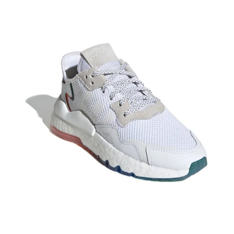 Adidas Originals Nite Jogger Shock Absorbers Low Top Kids Lifestyle Shoes White Brown Teenagers-1