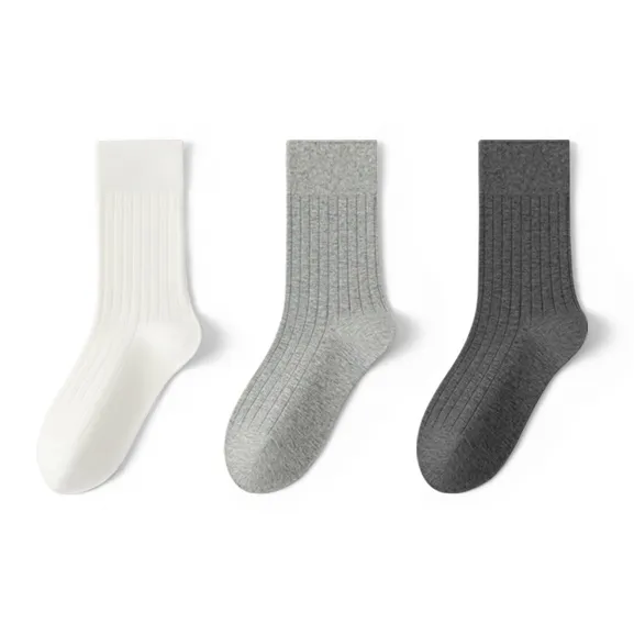 SHIWAJI Mid Calf Socks Women's 3 Pack-1