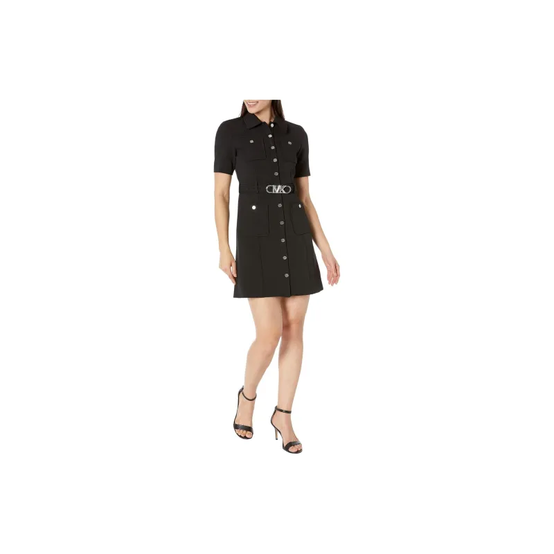 Michael MICHAEL KORS Belted Shirt Dress-1