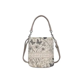 AOSONG Suede Tech Fabric Crossbody Bag Regular Unisex Gray