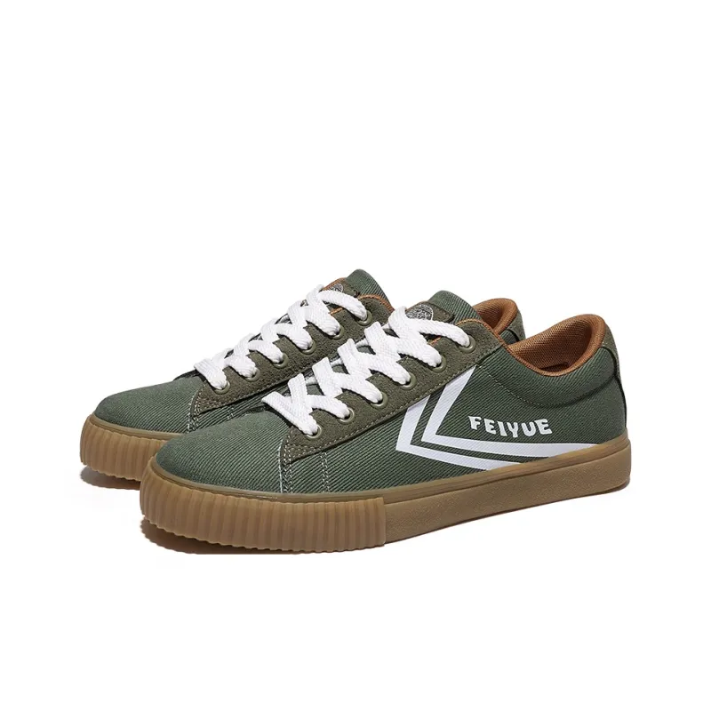Feiyue Back To School Commute Anti-Slip Wear-Resistant Low-Top Skateboard Shoes Men's Army Green-2