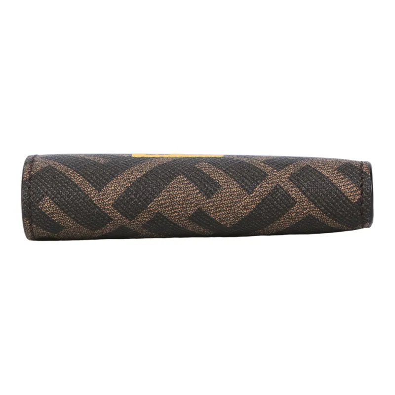 FENDI Fabric Wallet Men's Brown/Yellow-5