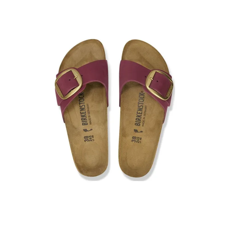 Birkenstock Madrid Big Buckle Slip-Resistant Slide Slippers Women's Purple-3