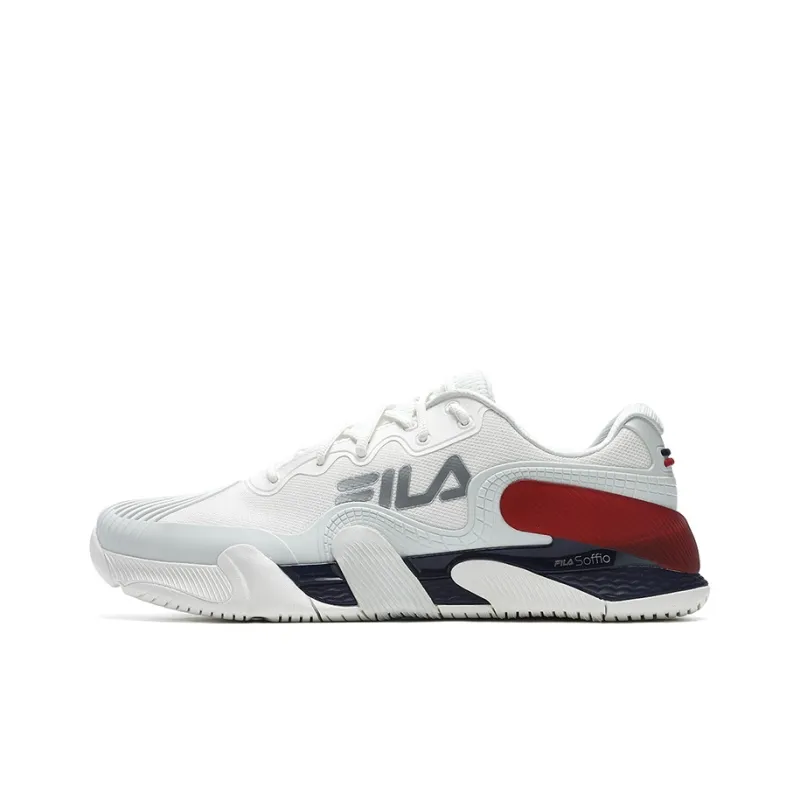 FILA Slip Resistant Low Top Tennis Shoes Men's White Gray-0
