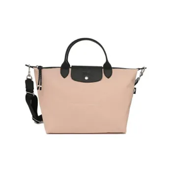 LONGCHAMP Recycled Canvas Shoulder Bag, Crossbody Bag, Handbag Women's Nude Pink