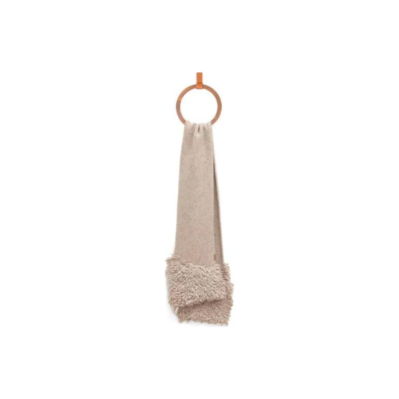 LOEWE Alpaca Knit Scarves Women's Light Brown-0