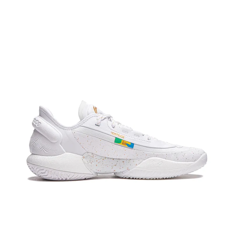 LiNing Yushuai 18 V2 Cushioning Anti Slip And Wear Resistant Lightweight Rebound Low Top Basketball Shoes Men's White-1