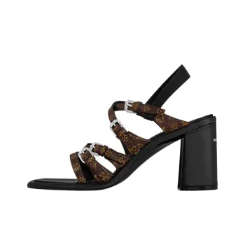 LOUIS VUITTON Berlin Strap Sandals 8cm Women's Brown