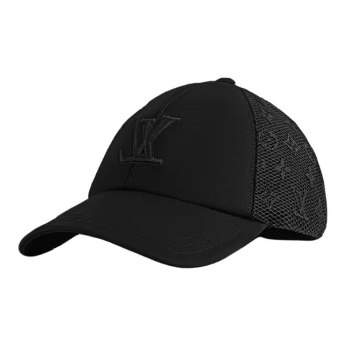 LOUIS VUITTON 100% Cotton Baseball Caps Unisex Black