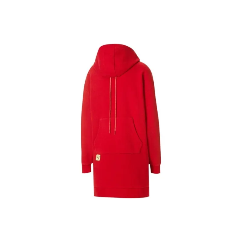 PUMA Long Sleeved Dresses Women's Red-1