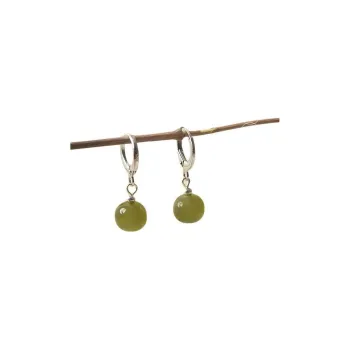 Tokai Family Earrings Green Jade Women's