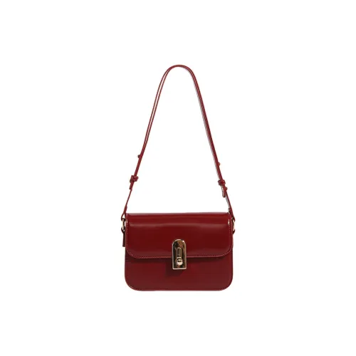 JANE KLAIN Synthetic Leather Shoulder Bag, Crossbody Bag Regular Women's Red/Black/Coffee/Ecru