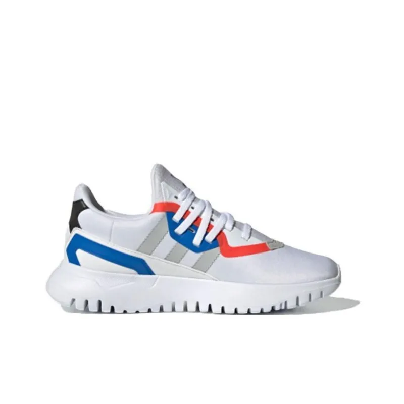 Adidas Originals Flex Collection J Breathable And Wear resistant Low Top Kids Lifestyle Shoes White Blue Gray Teenagers-1