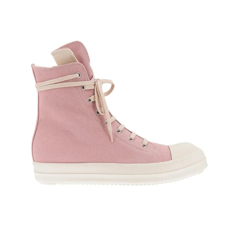 Rick Owens DRKSHDW High Top Stylish Skateboarding Shoes Men's Pink-1