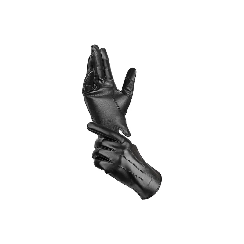 PIERRE CARDIN Sheepskin Gloves Men's Black-3