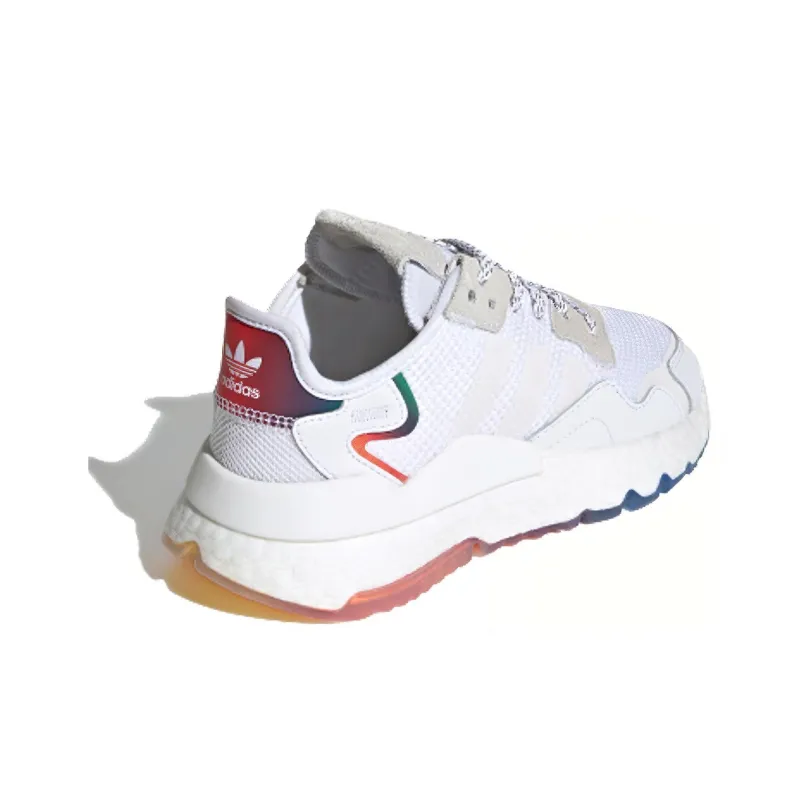 Adidas Originals Nite Jogger Shock Absorbers Low Top Kids Lifestyle Shoes White Brown Teenagers-2