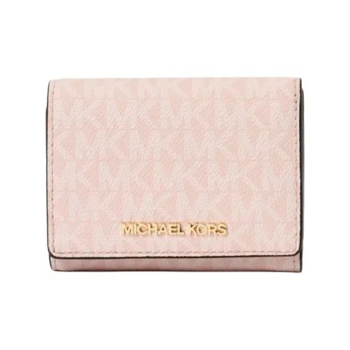 MICHAEL KORS Jet Set Travel Coated Canvas Wallet Medium Size Women's Pink