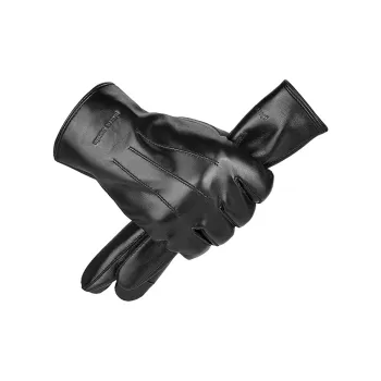 PIERRE CARDIN Sheepskin Gloves Men's Black