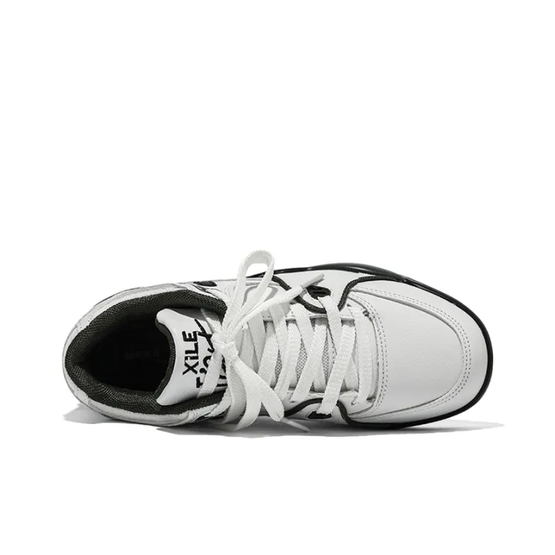 N6K8 Anti-Slip Wear-Resistant Low-Top Skateboard Shoes Unisex White Army Green Gift Box Set-3