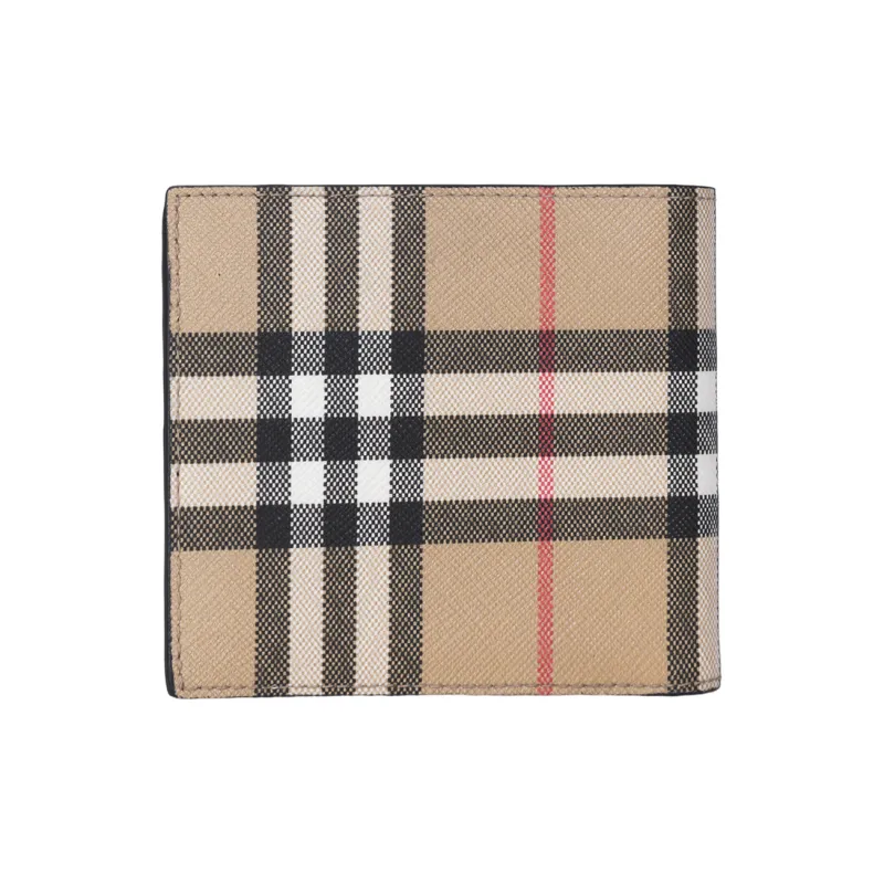Burberry Vintage Check Bifold Wallet 8 Slot Archive Beige-4