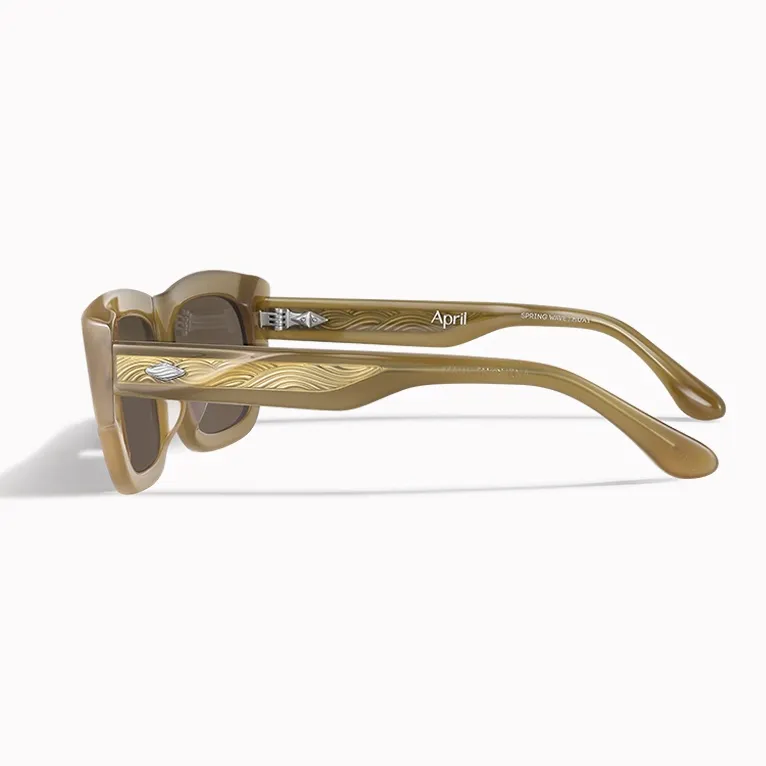 APRIL Plate Frame Square Sunglasses Unisex-12