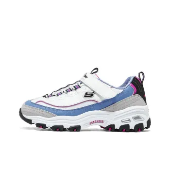 Skechers D'LITES Series Cushioning, Slip Resistant, And Abrasion Resistant Kids Lifestyle Shoes Blue White Teenagers