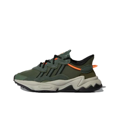 Adidas Originals Ozweego Series J Low-Top Sports Casual Shoes Army Green Teenagers