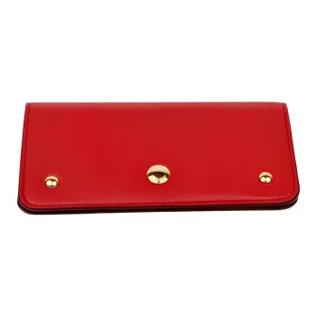 Burberry Leather Wallet Women's Red