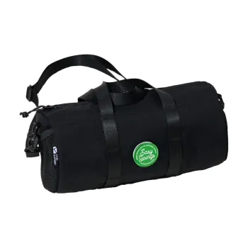 MOBI GARDEN Polyamide Cylinder Shoulder Bag, Crossbody Bag, Small Bag Unisex Night Black/Light Sand