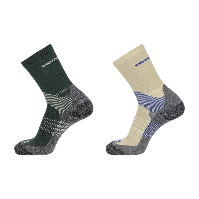 SALOMON X ULTRA ACCESS CREW Mid-Calf Socks Unisex 2 Pack-0