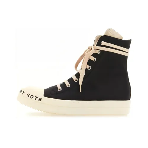 Rick Owens DRKSHDW Skateboard Shoes Women's High-Top Black