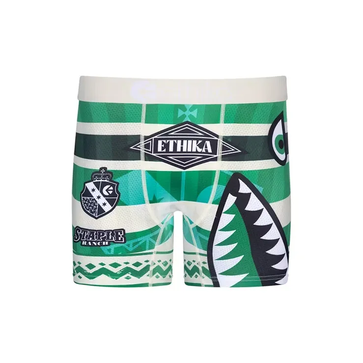 ETHIKA Underpants Men's Green Shark-3