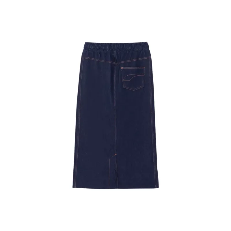 PUMA CORE HERITAGE FW24 Casual Long Skirt Women's Dark Blue-1