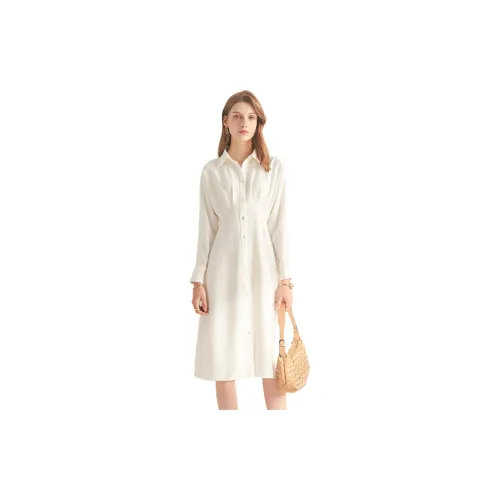 FOREVER 21 Long-Sleeved Dresses Women's White