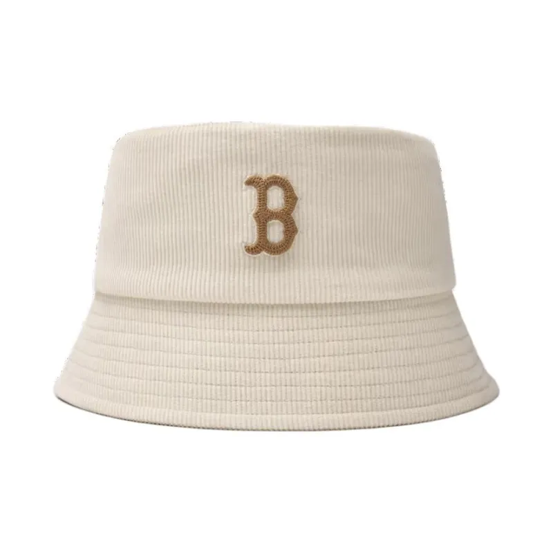 MLB Cotton, Polyester, Corduroy Bucket Hats Unisex Beige-1