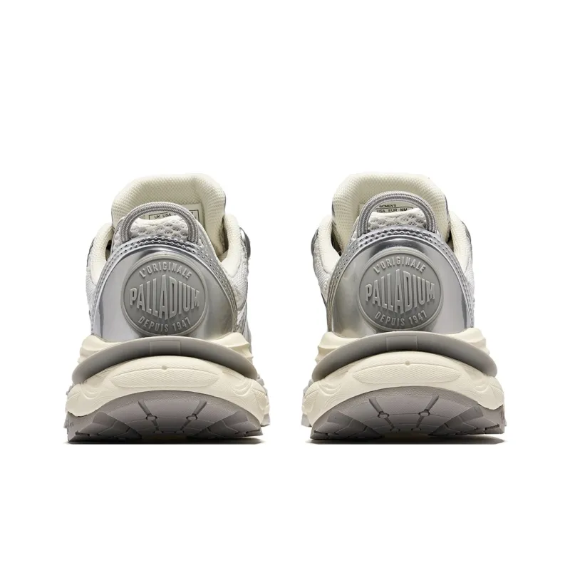 Palladium Anti Slip Wear Resistant Low Top Casual Shoes Unisex Silver Gray-3