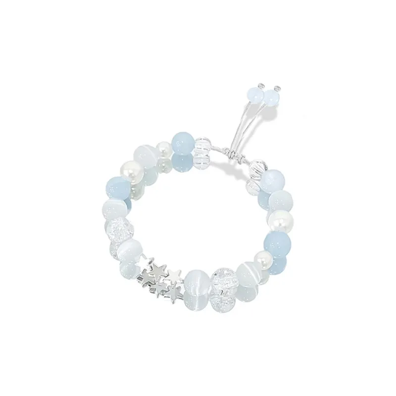 JOYDINNY Colored Glaze Jade Bracelets Unisex-3