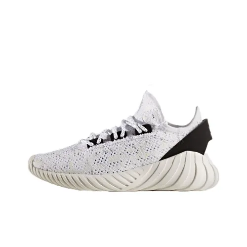 Adidas Originals Tubular Doom Sock Primeknit J Kids Lifestyle Shoes Gray White Teenagers
