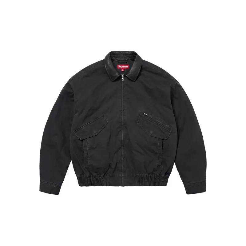 Supreme Leather Collar Utility Jacket FW24-14