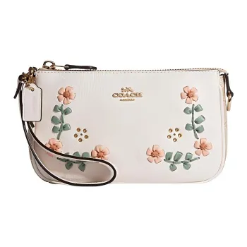 COACH Nolita Cow Leather Detail Mahjong Bag Shoulder Bag Handbag Shoulder Bag Wrist Bag Small Size Women's White