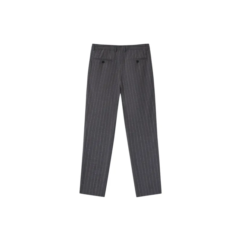 GXG Suit Trouser Men's Gray Coffee Strip-1