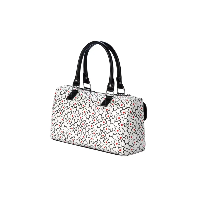 Disney Polyurethane Satchel Bag Handbag Women's Black White-1