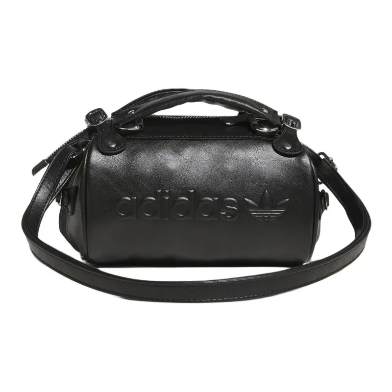 Adidas Polyurethane Pillow Bag Cylinder Bag One Shoulder Handbag Regular Unisex Black-1