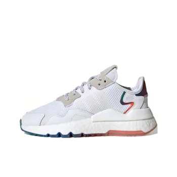 Adidas Originals Nite Jogger Shock Absorbers Low Top Kids Lifestyle Shoes White Brown Teenagers