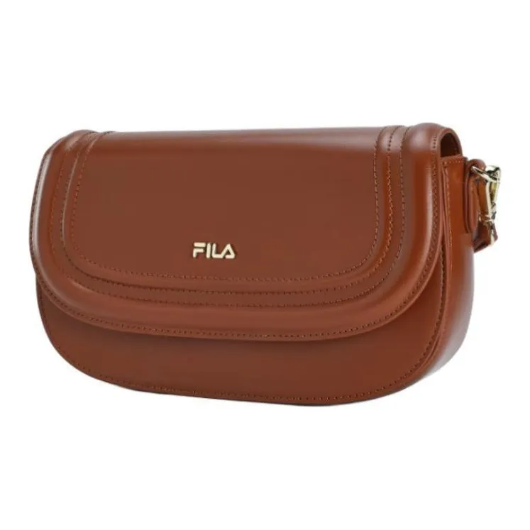 FILA Synthetic Leather Shoulder Bag, Crossbody Bag Extra Small Women's Woody Brown Tan-1