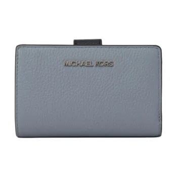 MICHAEL KORS Jet Set Travel Cow Leather Wallet Medium Size Women's Light Blue