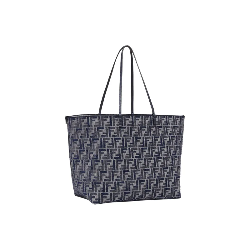 FENDI Calfskin Tote Bag, Shopping Bag, Handbag, Shoulder Bag Large Size Women's Dark Blue-1