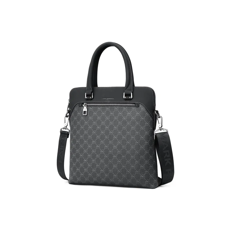 FAIRWHALE Pvc Briefcases Handbags Men's Black-2