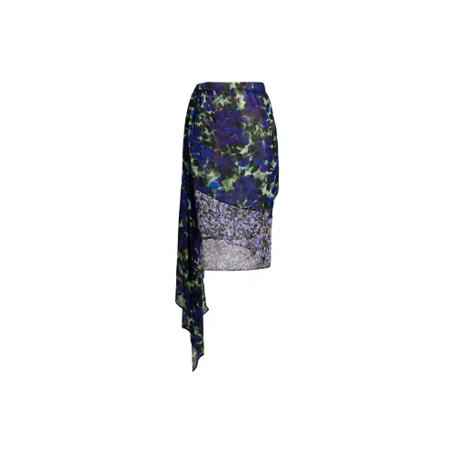 DRIES VAN NOTEN Casual Long Skirts Women's Cobalt Blue